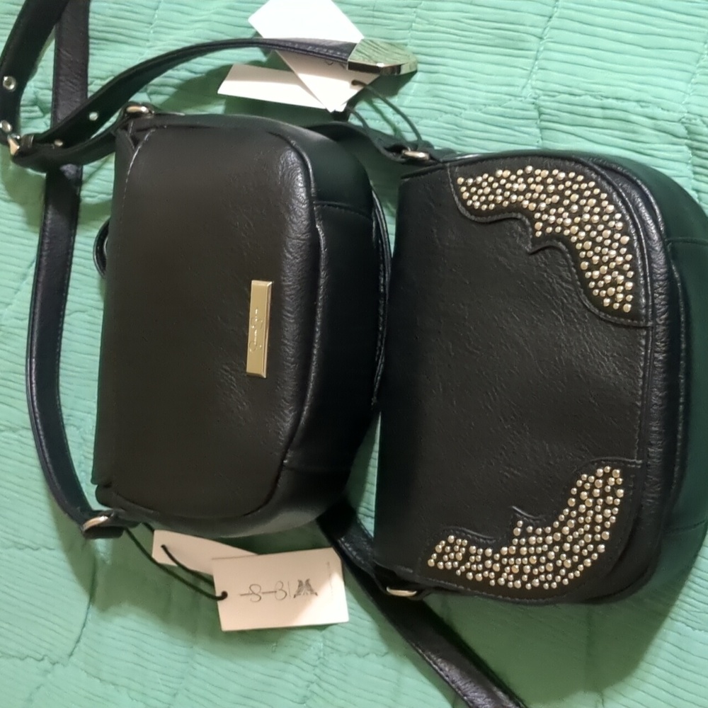 Jessica Simpson Black Studded Crossbody Bag